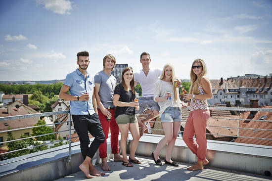 student rooms with community terrace in Berlin